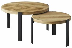 Preturo dohányzóasztal, artisan tölgy / fekete
