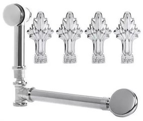 Antica szabadon álló kád fehér lábakkal és leeresztővel