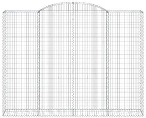 4 db íves horganyzott vas gabion kosár 300x50x220/240 cm