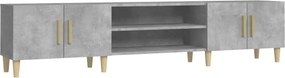 vidaXL betonszürke szerelt fa TV-szekrény 180x31,5x40 cm