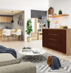 Komód Koa  (szonoma tölgy + wenge). Akció -17%. 1069402