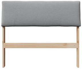 Kárpitozott fejtámla Világosszürke 90 cm Tömör fenyőfa