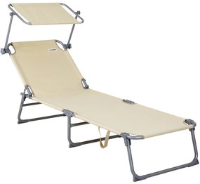 Casaria® Hawaii alumínium napozóágy - bézs