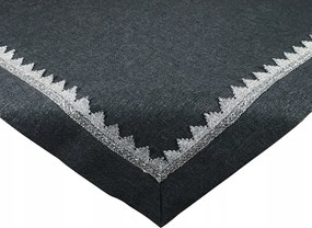 Fényes szálakkal és applikációval díszített terítő, 85x85 cm