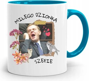 Donald Tusk Kék Bögre Platform Ajándék fényképes nyomtatással