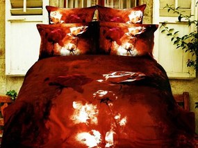 Szatén ágyneműhuzat dobozban 160x200 rózsa p 325