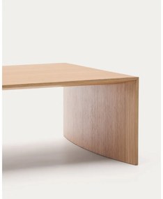 Világos natúr színű dohányzóasztal tölgyfa dekorral 70x140 cm Litto – Kave Home