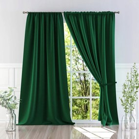 Velvet szalagfüggöny sötétzöld 135 x 245 [cm]