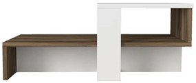 Dohányzóasztal Chain - White, Walnut