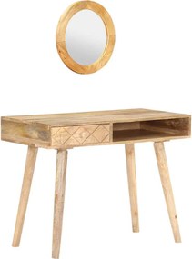 vidaXL tömör mangófa öltözőasztal 100 x 50 x 76 cm