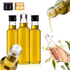 10x Dorica Palack 250ml Olívaolaj Szirup Bor Kupak Adagolóval