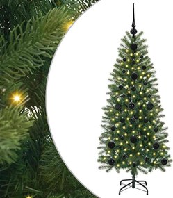vidaXL Mű karácsonyfa 150 LED-del állvánnyal Zöld 120 cm PE és PVC