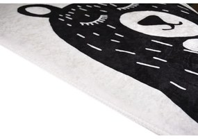 Fekete-fehér mosható gyerek szőnyeg 160x230 cm Bear Family v2 – Vitaus