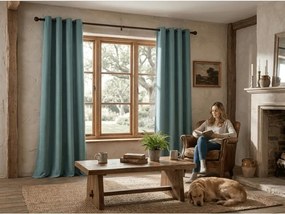 Sötétítő függöny DREAM VELVET 140x250 cm, kékeszöld Felfüggesztés: Hullámos sínszalag