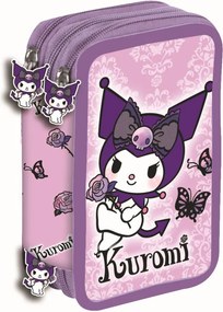 Hello Kitty Kuromi Purple tolltartó töltött 3 emeletes