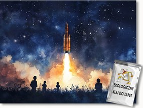 Fotótapéta Flizelina Kozmosz Csillagok Rakéta Start Utazás 254x184 ragasztó