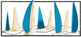 Yelkenli fém fali dekoráció, 40×90 cm – TR930DYU1178