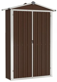 barna horganyzott acél kerti fészer 116x45x175 cm