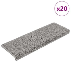 20 db szürke lépcsőszőnyeg 65 x 21 x 4 cm