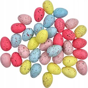 Dekorációs Tojás pöttyös 2,5cm Húsvét 36db színes