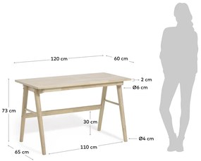 Curie kaucsukfa íróasztal - Kave Home