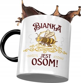 Fekete Bögre Bianka Feleség Barátnő Ajándék Nyomtatott Fotóval