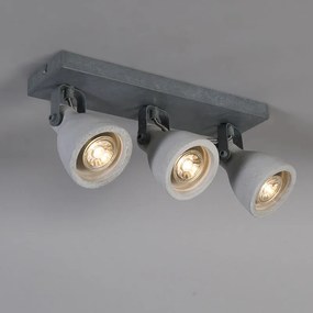 Ipari reflektor szürke beton 3-lámpás - Creto