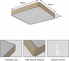 Brilagi-LED dimmelhető mennyezeti lámpatest POOL LED/48W/230V 3000-6000K 50x50 cm bézs+távirányító