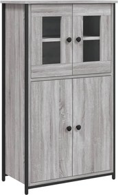 vidaXL szürke sonoma színű szerelt fa magasszekrény 62 x 32 x 106,5 cm