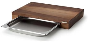 Continenta Continenta C4211 - Konyhai vágódeszka tálcával 48x32,5 cm dió GG162