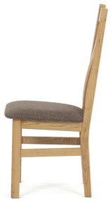 Tömör Tölgy Étkezőszék Barna Párnázott Üléssel. C-2100