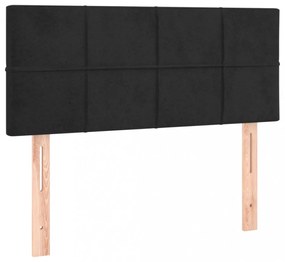 fekete bársony LED-es fejtámla 80 x 5 x 78/88 cm