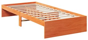 kanapéágy ágy matrac viaszbarna 100x200 cm tömör fa fenyőfa