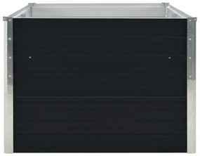 vidaXL antracitszürke horganyzott acél kerti magaságyás 160x80x45 cm