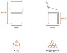 Night rattan szék 52 x 56 x 84 cm