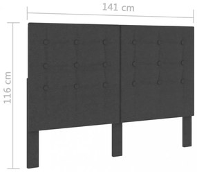 sötétszürke szövet steppelt fejvég 140 x 200 cm