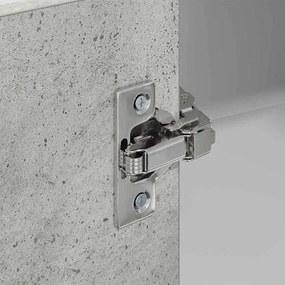 Függő szekrény Riga Beton szürke és fehér 57 x 57 x 100 cm