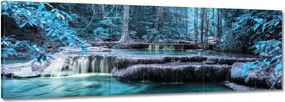 Vászonkép 120x40 Erawan Kék vízesés