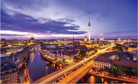 Fotótapéta Esti város Éjszakai táj Panoráma 300x210 +ragasztó