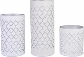 Díszlámpás készlet fehér üveg microLED láng nélkül