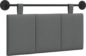 vidaXL Fali Fejtámla Csíkos Sötétszürke 100 x 55 x 5 cm szövet