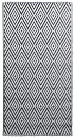 fekete-fehér ARAKIL PP kültéri szőnyeg 160 x 230 cm