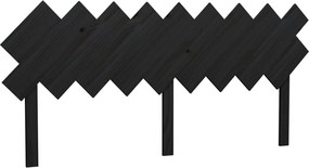 vidaXL fekete tömör fenyőfa ágyfejtámla 141x4x100 cm