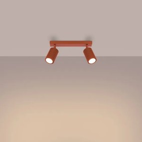 Sollux SL.1637 - Spotlámpa KARBON 2xGU10/10W/230V piros