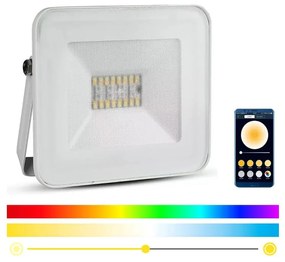 V-Tac LED Intelligens dimmelhető RGB reflektor LED/20W/230V IP65 fehér VT0661
