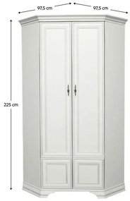 Sarokszekrény Kuito SZFN2D (alpesi fehér). 1119579