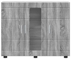 Széf polcokkal ajtóval Szürke sonoma 55.5 x 29 x 100 cm Faanyag