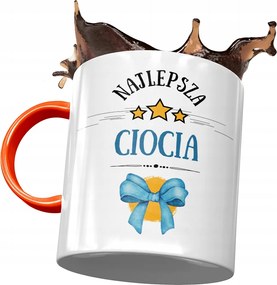 Narancssárga bögre nagynéninek Ajándék fényképes nyomtatással