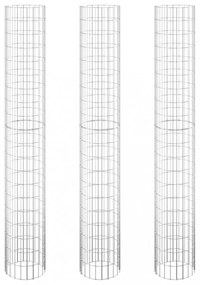 3 db kör alakú horganyzott acél gabion magaságyás Ø30 x 200 cm