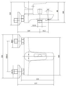 Cersanit S952-003 fürdőkád szett MILLE csapteleppel, fényes króm